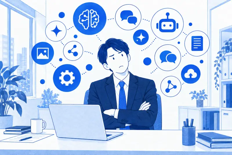 AI ツールの多さに迷う経営者