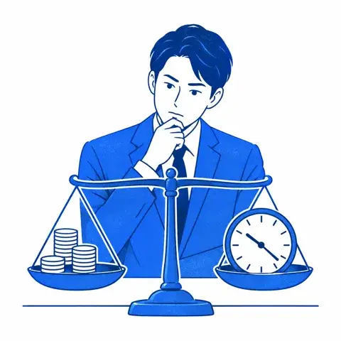 費用と時間を天秤で比べる経営者